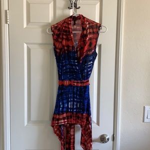 BCBGMaxAzria xs tie dye hippie blouse